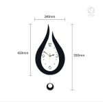 Horloge décorative blanche, effet goutte d'eau unique