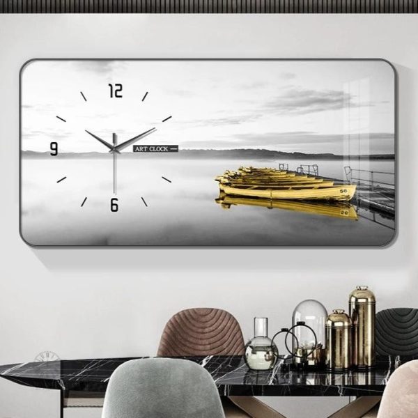 Horloge décorative grand format en bois