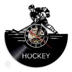Horloge vinyle design hockey