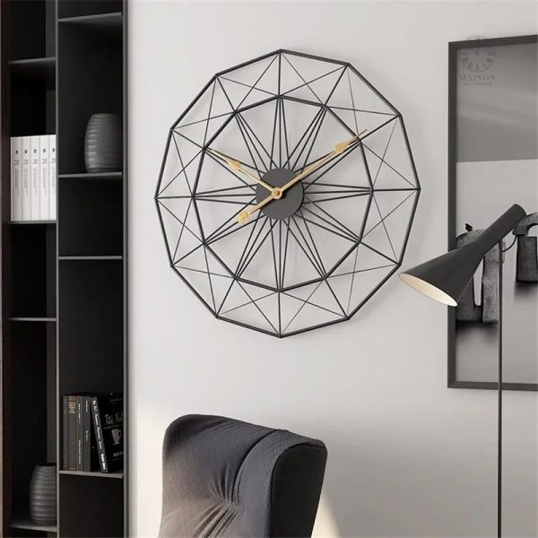 Horloge murale au style industriel tendance