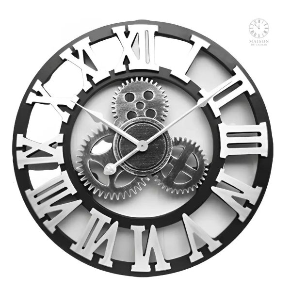 Horloge au design épuré et industriel