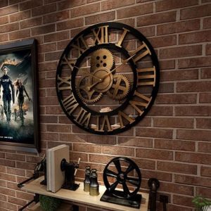 Horloge Industrielle avec chiffres rétro