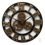 Horloge murale vintage au look industriel