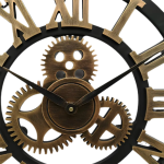 Horloge murale design industriel en noir