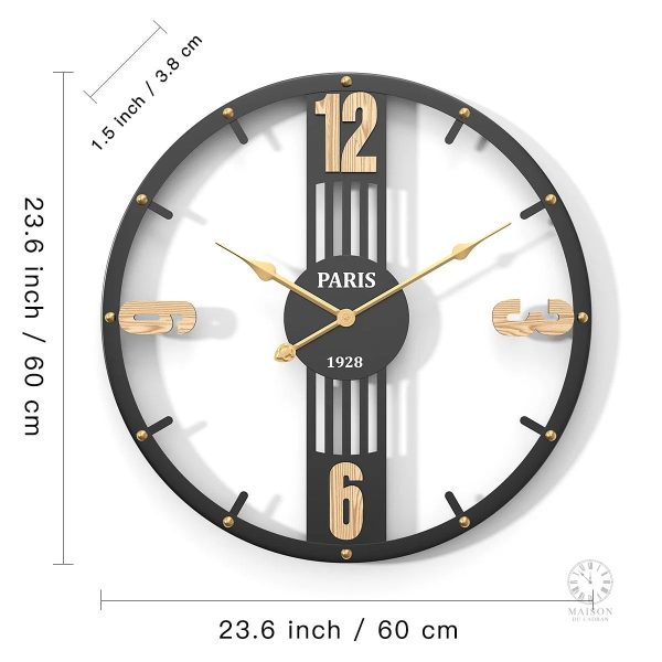 Horloge industrielle murale pour ambiance contemporaine