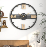 Horloge murale style industriel avec chiffres grands