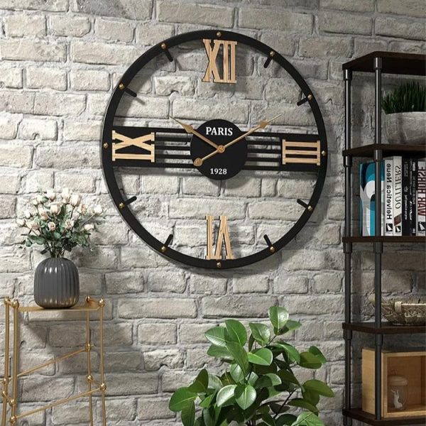 Horloge murale grande taille style vintage