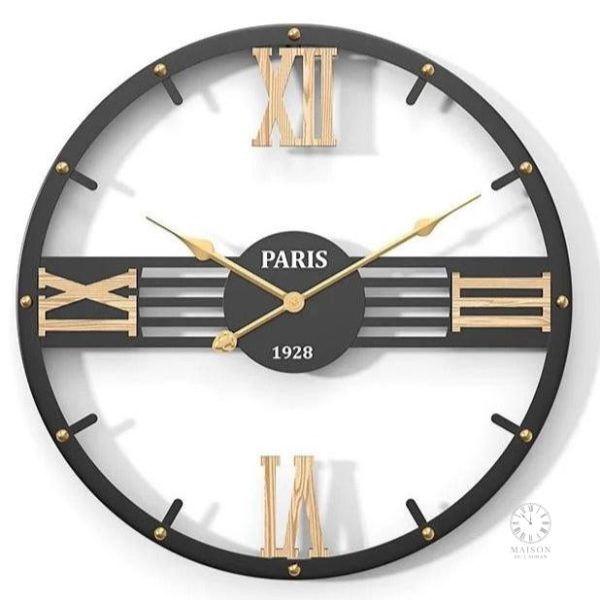 Horloge industrielle murale pour cuisine ou salon