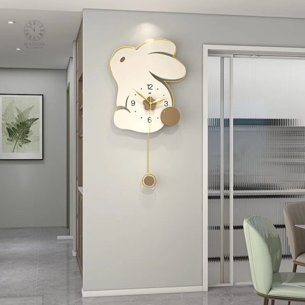 Horloge décorative en forme de lapin