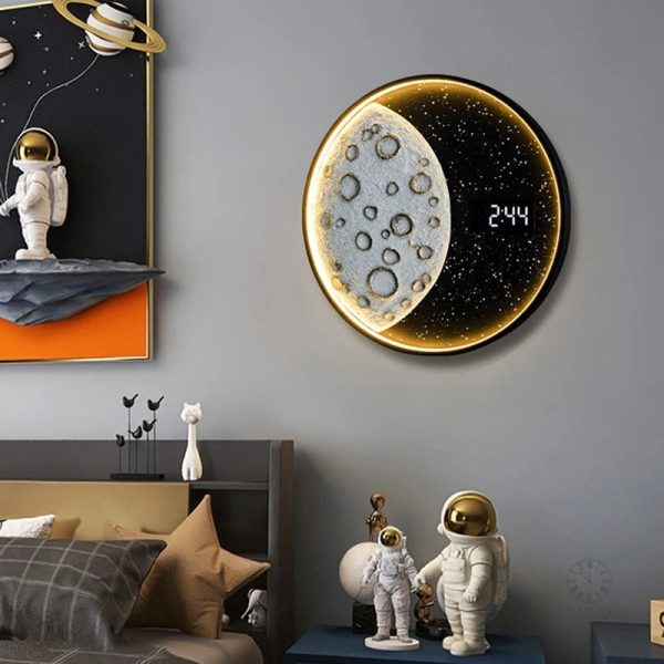 Horloge LED avec affichage numérique et style contemporain