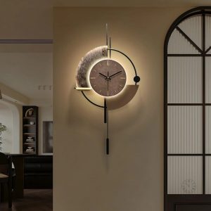 Horloge LED murale moderne avec affichage numérique