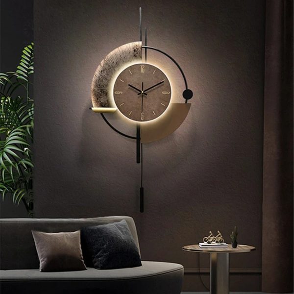 Horloge LED murale avec éclairage lumineux
