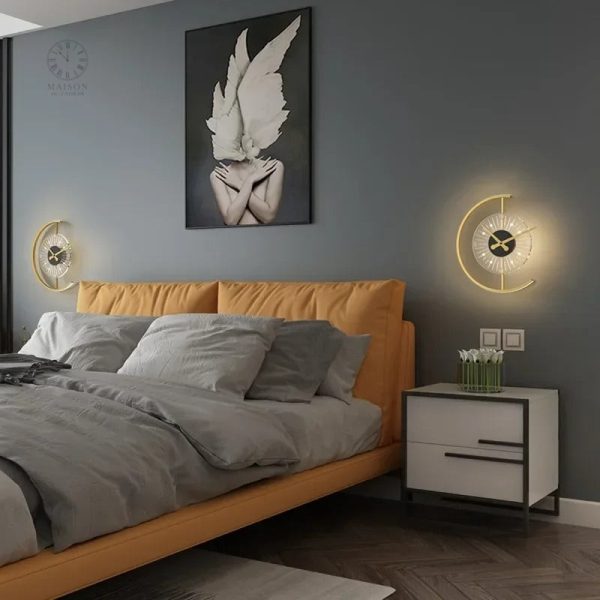 Horloge murale LED au design contemporain