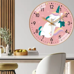 Horloge Licorne colorée pour chambre d'enfant