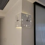Horloge lumineuse double face moderne et élégante