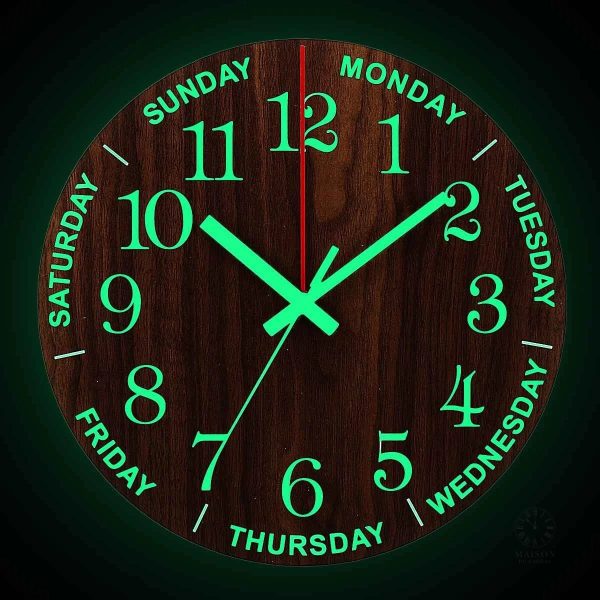horloge-lumineuse-bois-1 Horloge lumineuse en bois moderne