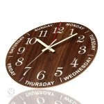 Horloge design en bois à LED
