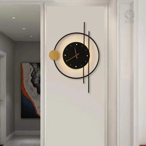 Horloge murale design, éclairage doux pour la nuit