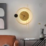 Design luxueux d'horloge lumineuse pour intérieur