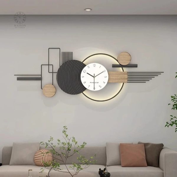 Horloge lumineuse LED moderne et élégante pour décoration intérieure