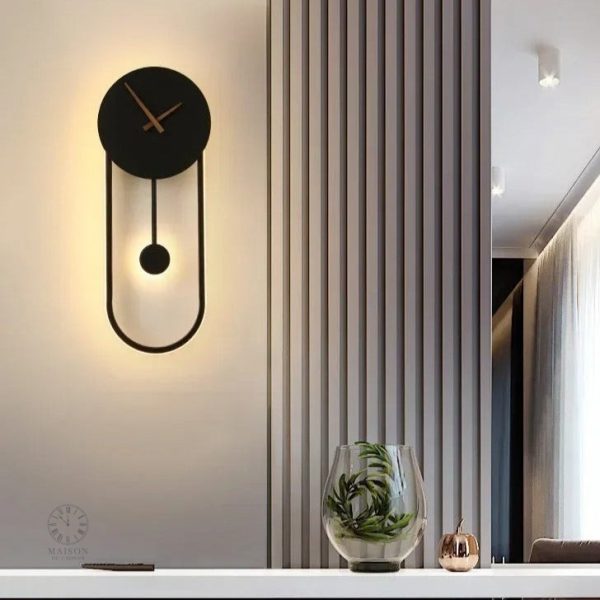 Horloge lumineuse murale design luxe
