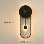 Horloge murale chic avec fonctionnalités lumineuses