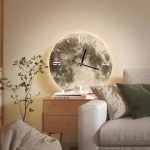 Horloge murale avec motif lunaire unique et raffiné