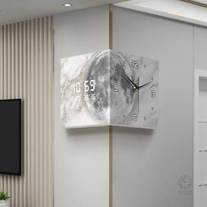 Horloge Double Face avec design Lune élégant