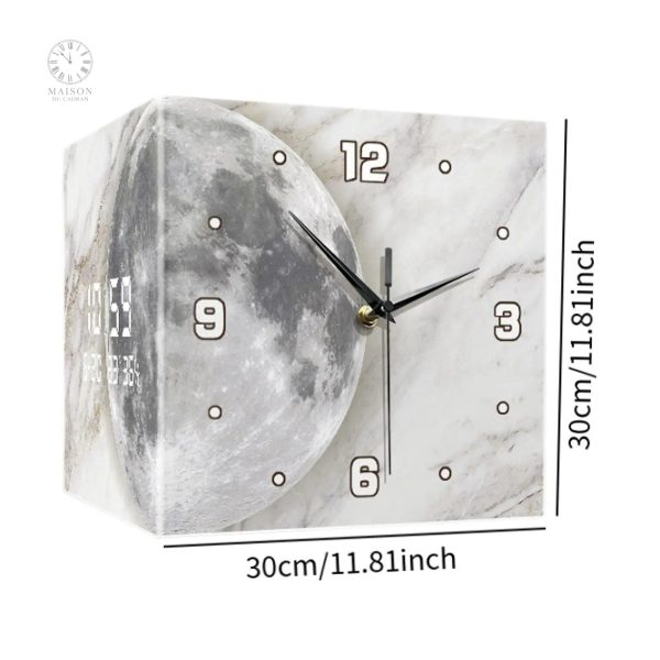 Horloge murale Lune, accessoire décoratif pratique