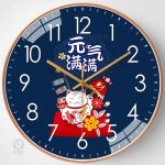 Horloge décorative inspirée du chat porte-bonheur