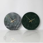 Horloge design en marbre élégant pour décoration intérieure
