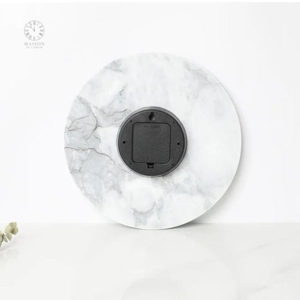 Horloge murale au design chic en marbre naturel et intemporel