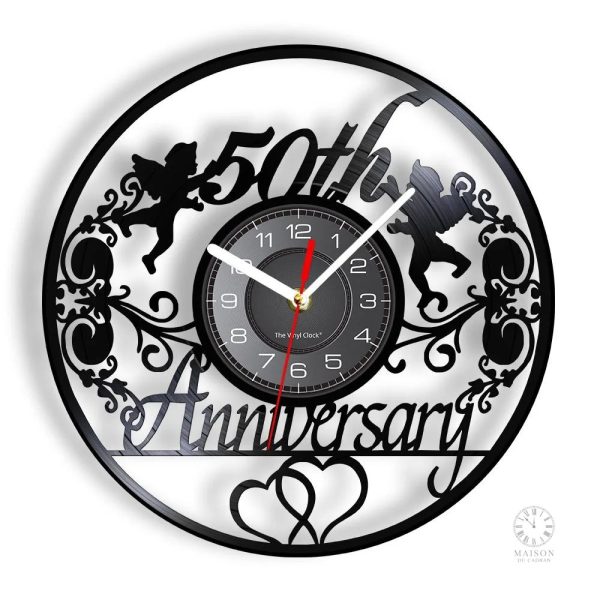 Horloge mariage chic avec inscription spéciale