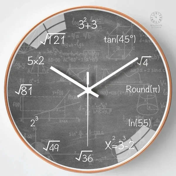 Horloge éducative avec design mathématique unique