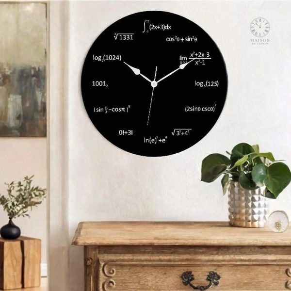 horloge-maths-1 Horloge murale originale Maths avec design unique et créatif