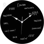 Horloge murale design Maths, idée cadeau pour les passionnés de chiffres