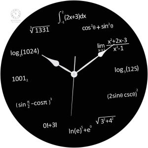 Horloge murale design Maths, idée cadeau pour les passionnés de chiffres