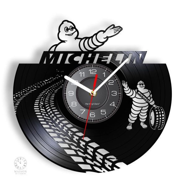 horloge-michelin-1 Horloge vinyle Michelin au design vintage