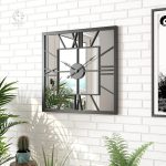 Horloge décorative miroir pour intérieur stylé