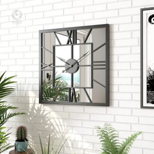 Horloge décorative miroir pour intérieur stylé
