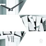 Horloge murale avec finition miroir brillante