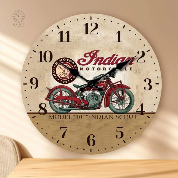 Horloge murale moto design original