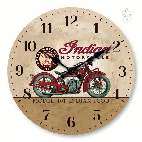 Décoration murale horloge moto moderne