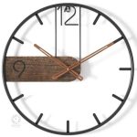 Horloge murale en fer, pièce maîtresse pour salon ou bureau