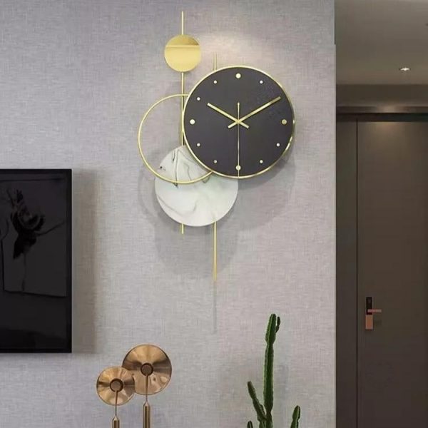 Horloge Murale 60cm, style élégant en métal