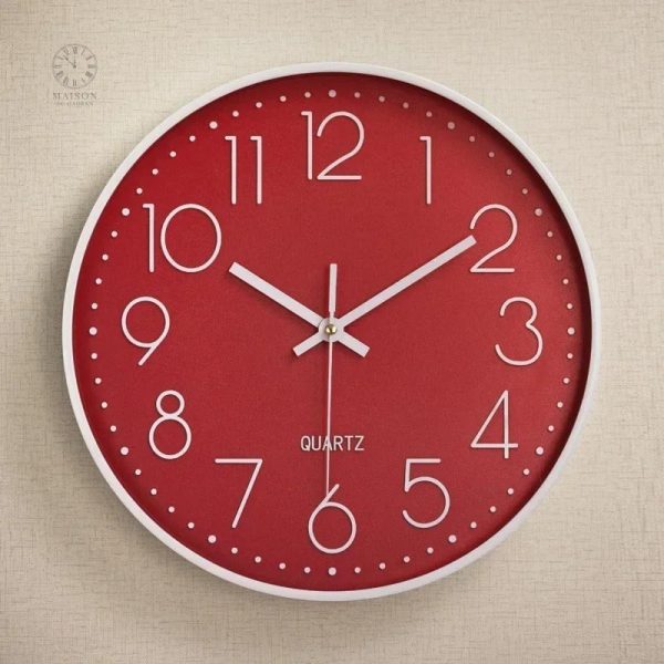Horloge murale simple à quartz pour usage quotidien