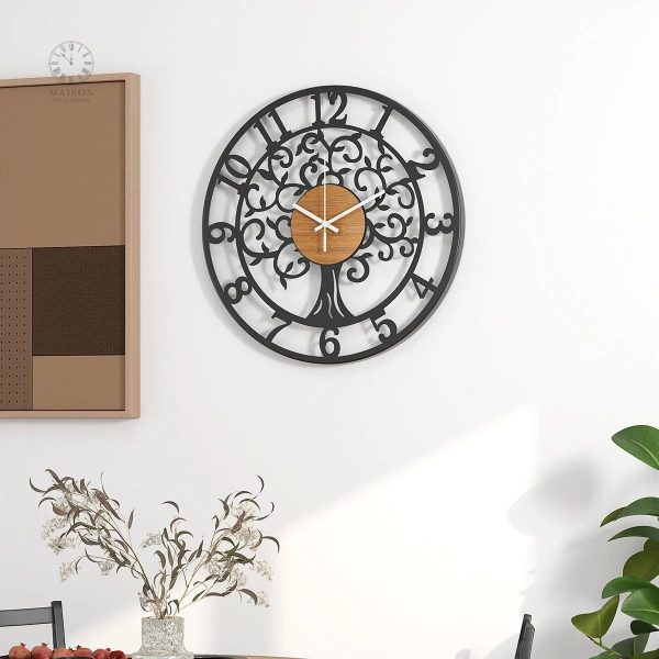 Horloge murale artistique avec thème naturel