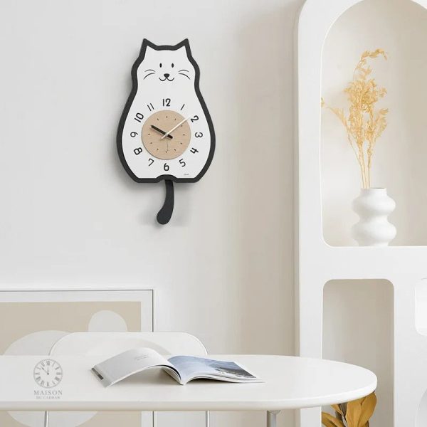 Horloge murale chat décorative et originale