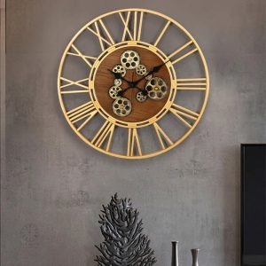 Horloge murale avec mécanisme d'engrenage
