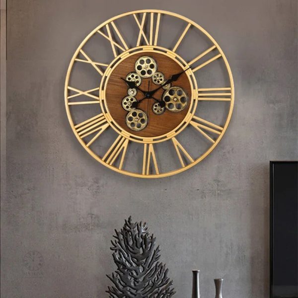 Horloge murale avec mécanisme d'engrenage